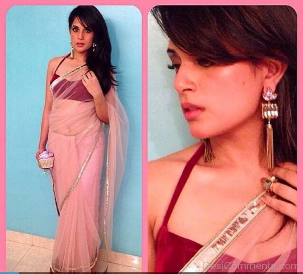 Richa Chadda In Pink Saree-DC049