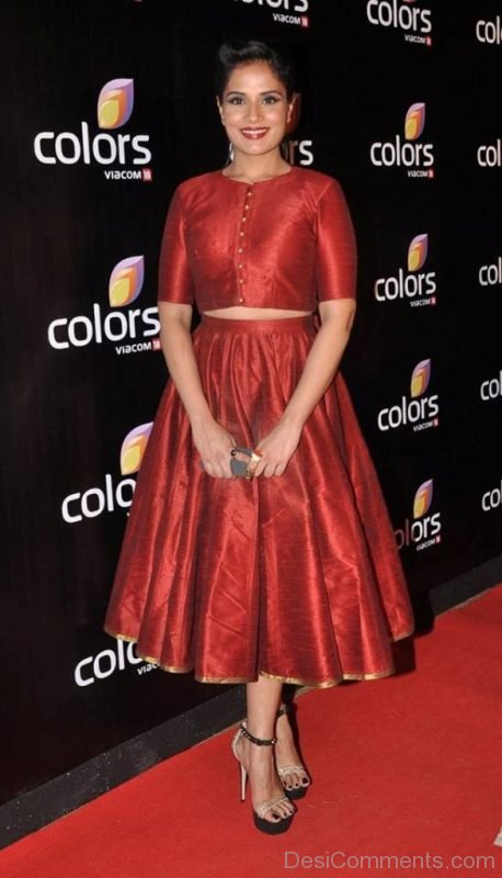 Richa Chadda In Red Outfit