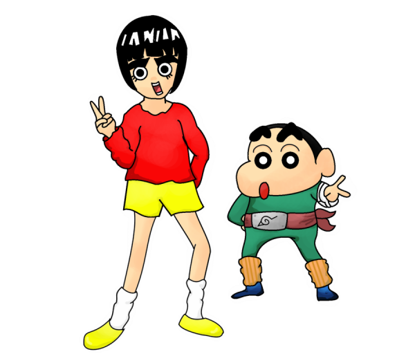 Rock Lee And Shin Chan Dancing