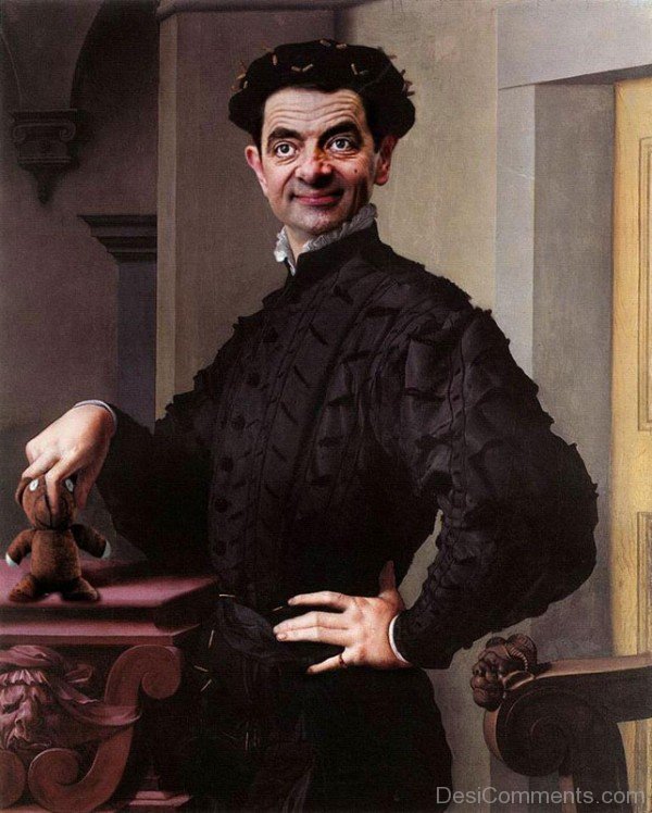 Rodney pike Photoshop Mr bean into famous painting