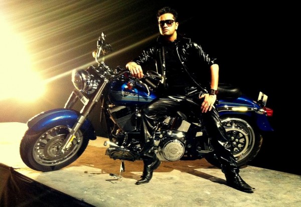 Roshan prince Giving A Pose With Bike