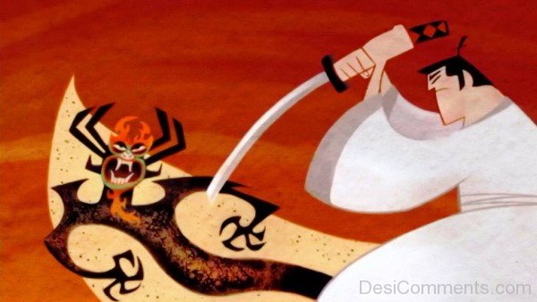 Samurai Jack Kills Aku With Sword