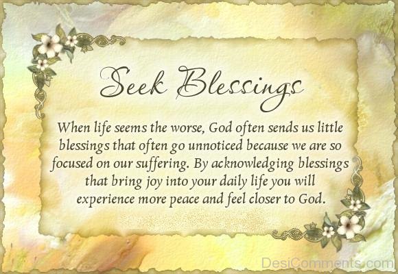 Seek Blessings