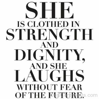 She Is Clothed In Strength