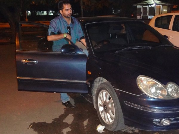 Sherry Maan With Car 