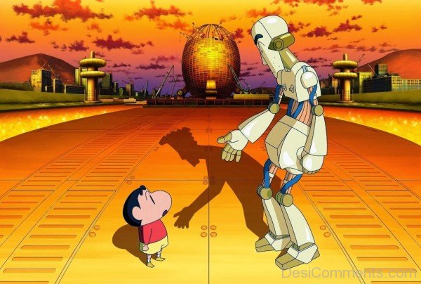 Shin Chan And Robot