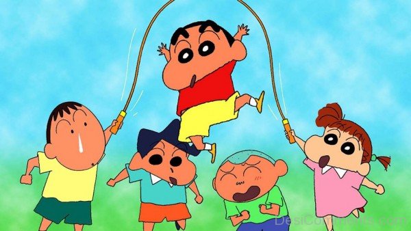 Shin Chan Playing With His Friends
