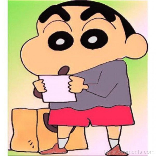 Shin Chan Reading Paper