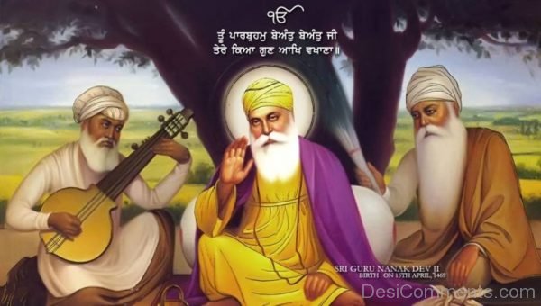 Shri Guru Nanak Dev ji With His Disciples