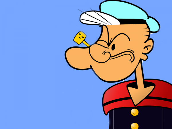 Side Pose Of Popeye