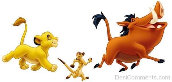 Simba,Timon And Pumbaa In Their Mood 