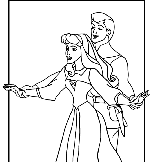 Sketch Of Prince Philip And Princess Aurora Image