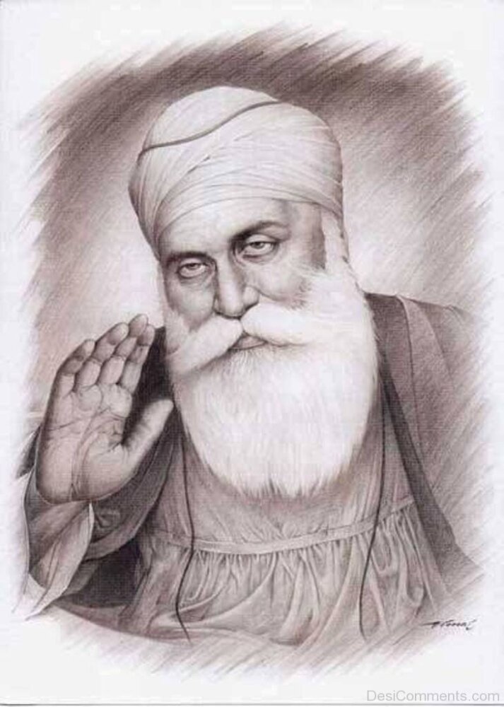 Guru Nanak Dev Ji Drawing  Portrait of Shri Guru Nanak Dev ji  guru nanak  dev ji pencil sketch  YouTube