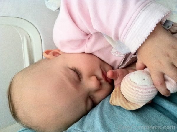 Baby Sleeping With Teddy