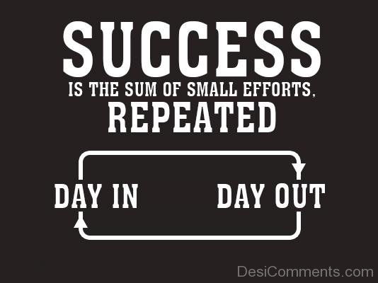 Success Is The Sum Of Small Efforts