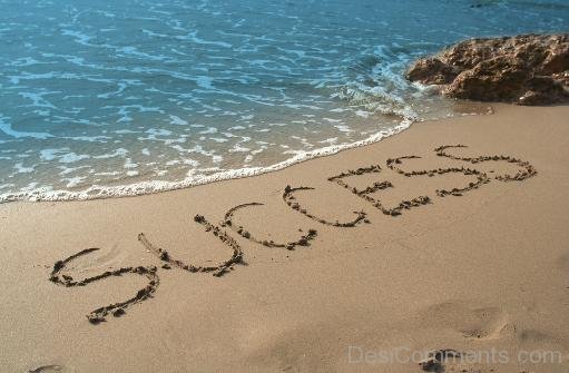 Success Written On Sand