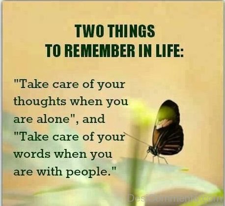 Take Care Of Your Thoughts
