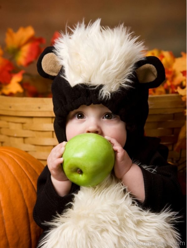 Teddy Baby With Apple
