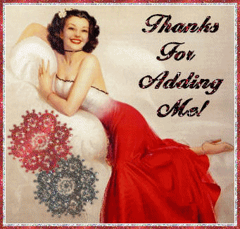 Thanks for Adding Me Glitter