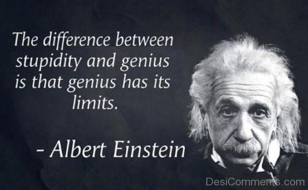 The Difference Between Stupidity And Genuius Is That Genius Has Its Limits-DC485