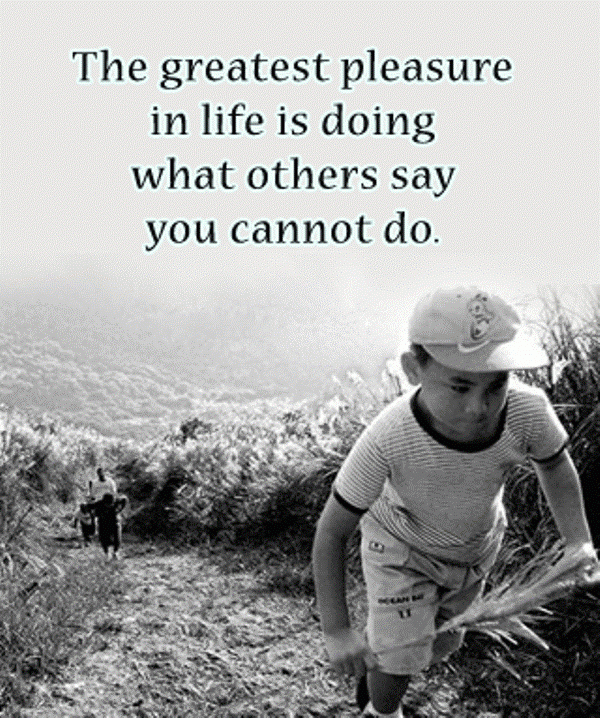 The Greatest Pleasure In life Is Doing What Others Say you Cannot Do-DC003