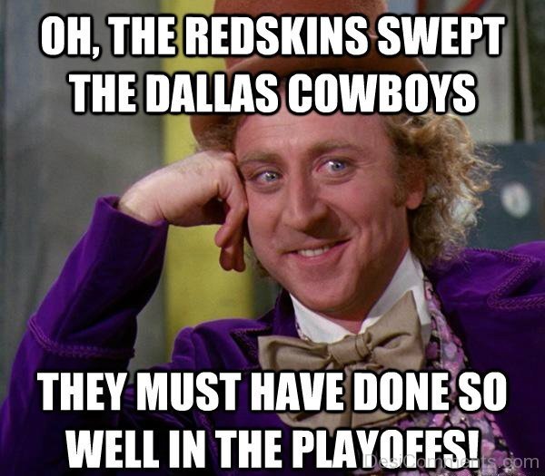 The Redskins Swept