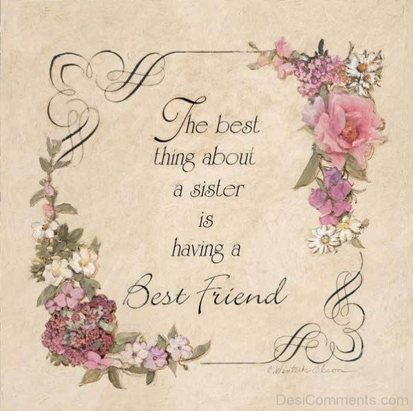 The best thing about a sister is having a best friend-DC084