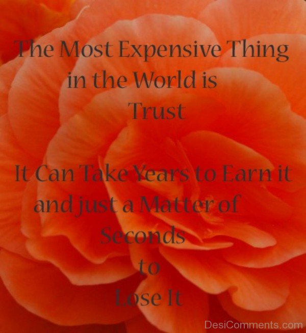 The most expensive thing in the world is trust-DC59