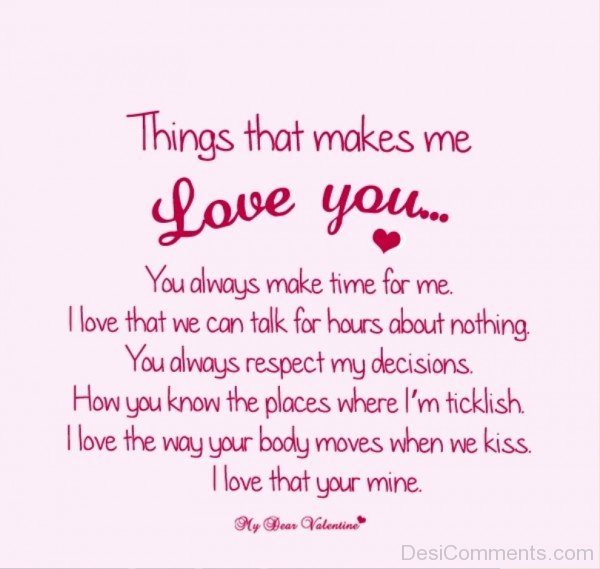 Things That Makes Me Love You- DC 0256