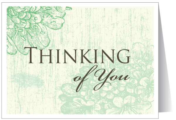Thinking Of You Written On Card