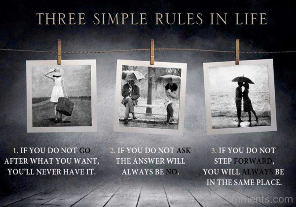 Three Simple Rules  In Life