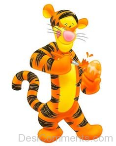 Tigger Holding Paint Brush