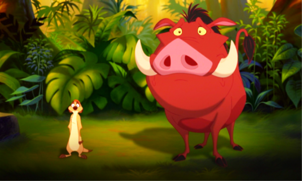 Timon And Pumbaa Looking Scary