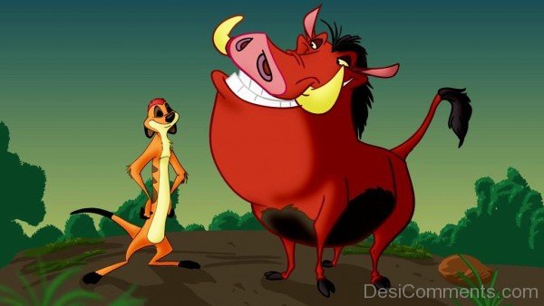 Timon And Pumbaa Smiling Image