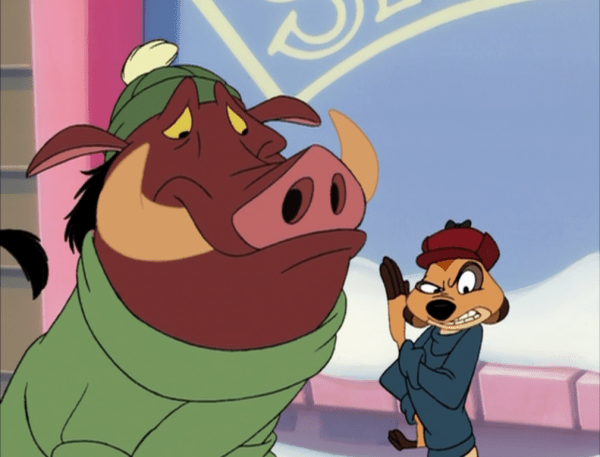 Timon With Sad Pumbaa