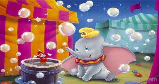 Timothy Q.Mouse Playing With Dumbo