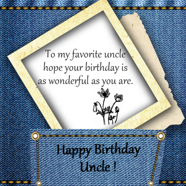 To My Favorite Uncle