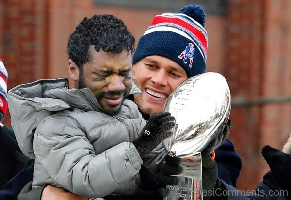 Tom Brady And Lombardi Trophy Photoshopped