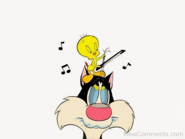 Tweety On Sylvester's Head-DESI032