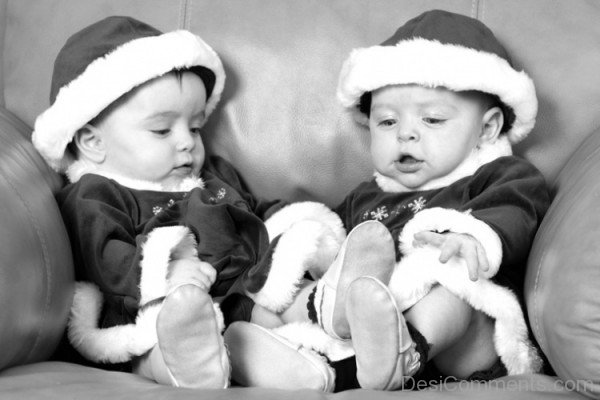 Twins Santa