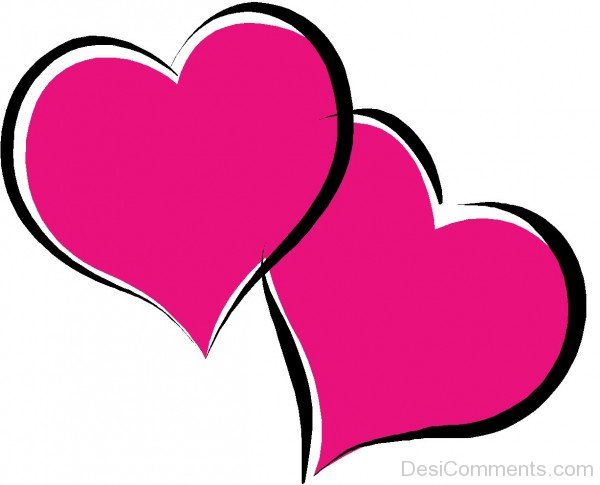 Two Pink Hearts Picture- DC 02172