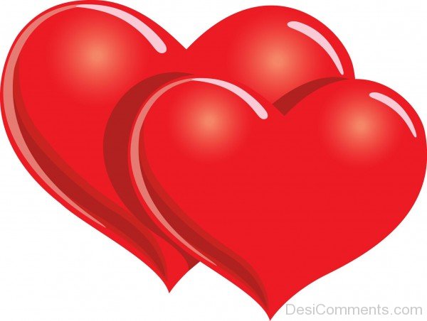 Two Red Hearts Image- DC 02174