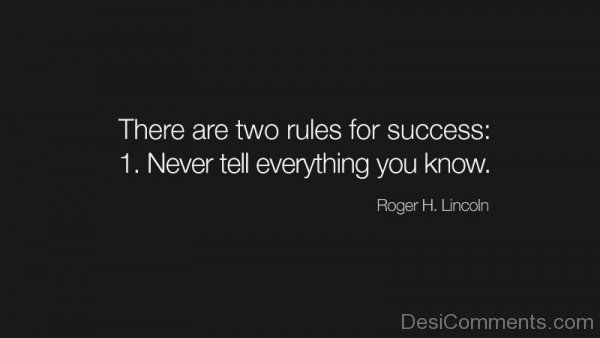 Two Rules For Success-DC380