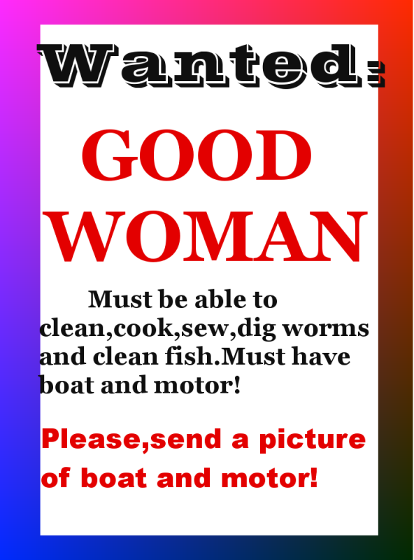 Wanted A Good Women