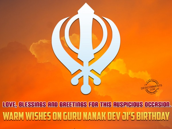 Warm Wishes On Guru nanak dev Ji's Birthday