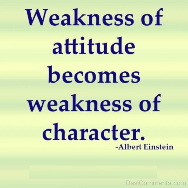 Weakness Of Attitude