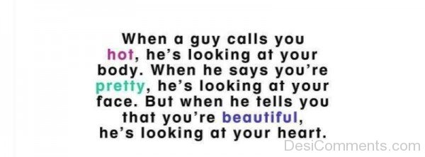 When A Guy Calls You Beautiful