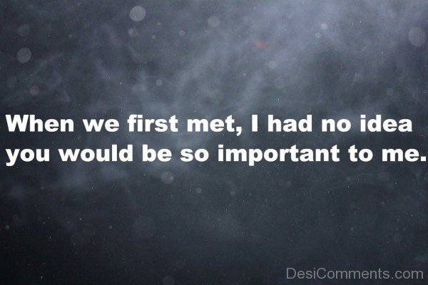 When We First Met