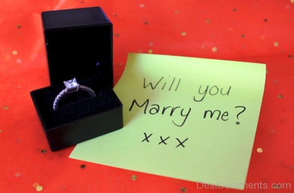 Will You Marry Me With Ring Image