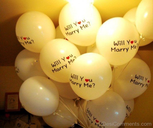 Will You Marry Me With White Balloons